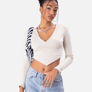 Stratton Handkerchief-Hem Crop Top